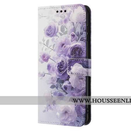 Housse Samsung Galaxy A17 4G / 5G / A26 5G Roses Violettes