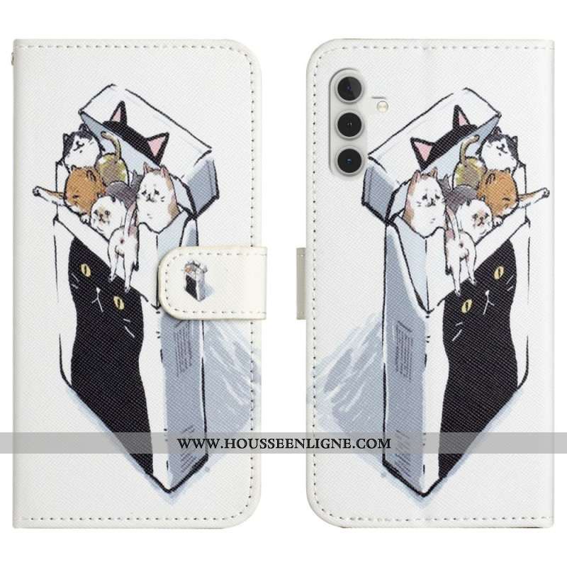 Housse Samsung Galaxy A17 4G / 5G Boîte de Chats