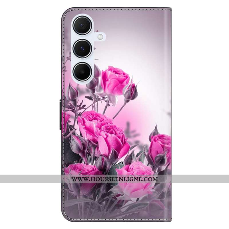 Housse Samsung Galaxy A17 4G / 5G Champs de Fleurs Violettes