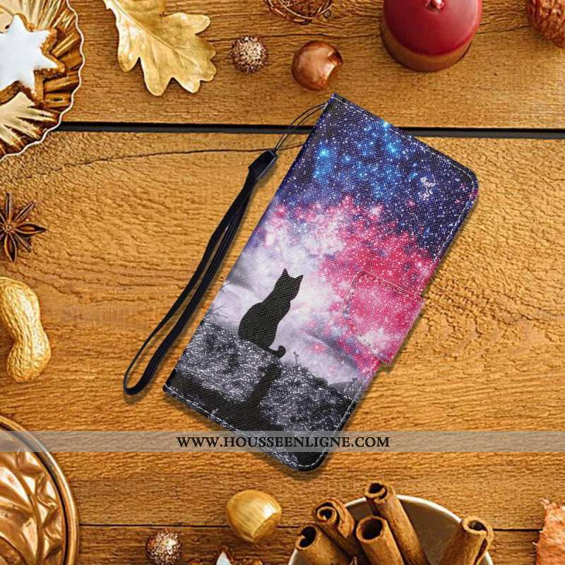 Housse Samsung Galaxy A17 4G / 5G Chat sous les Étoiles