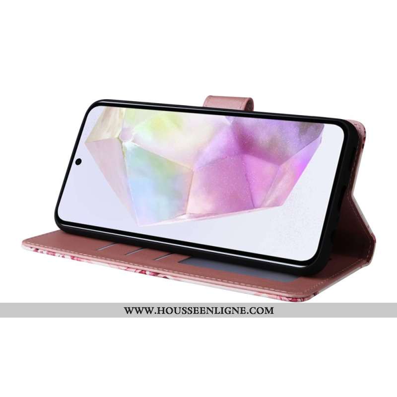 Housse Samsung Galaxy A17 4G / 5G Design Marbre à Lanière