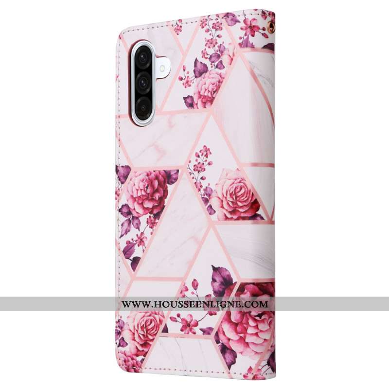 Housse Samsung Galaxy A17 4G / 5G Design Marbre à Lanière