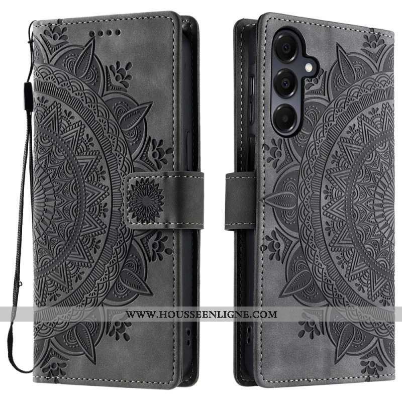 Housse Samsung Galaxy A17 4G / 5G Effet Daim Mandala