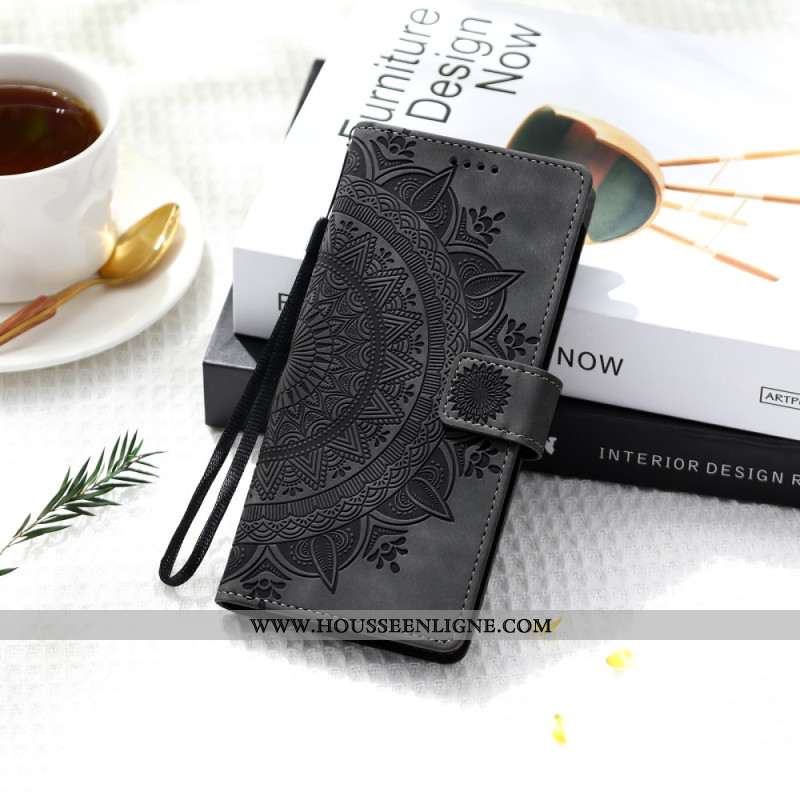 Housse Samsung Galaxy A17 4G / 5G Effet Daim Mandala