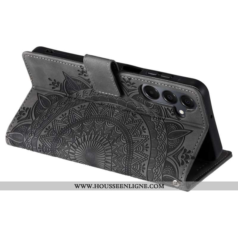 Housse Samsung Galaxy A17 4G / 5G Effet Daim Mandala