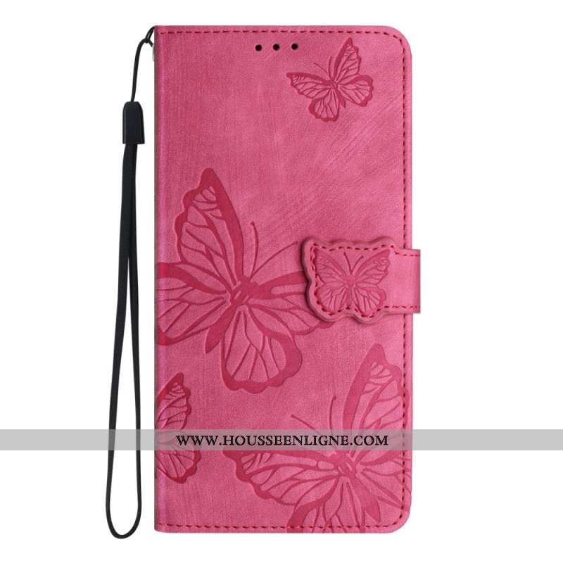 Housse Samsung Galaxy A17 4G / 5G Effet Daim Papillons