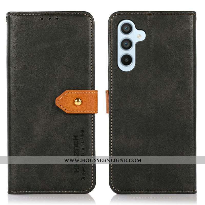 Housse Samsung Galaxy A17 4G / 5G Fermoir Doré KHAZNEH