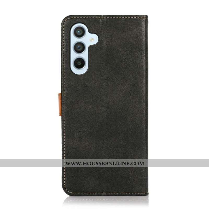 Housse Samsung Galaxy A17 4G / 5G Fermoir Doré KHAZNEH