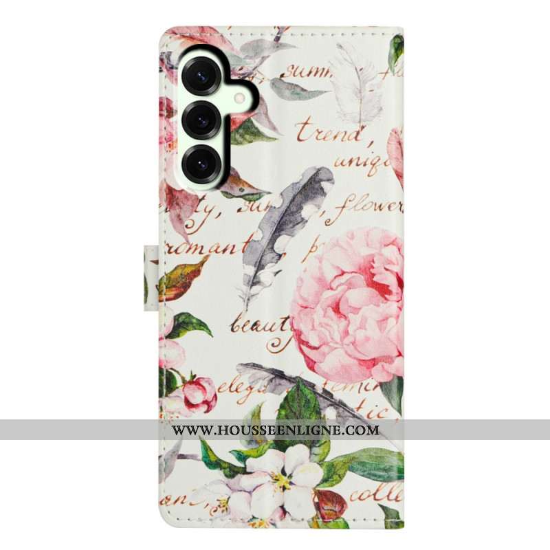 Housse Samsung Galaxy A17 4G / 5G Feuilles et Fleurs