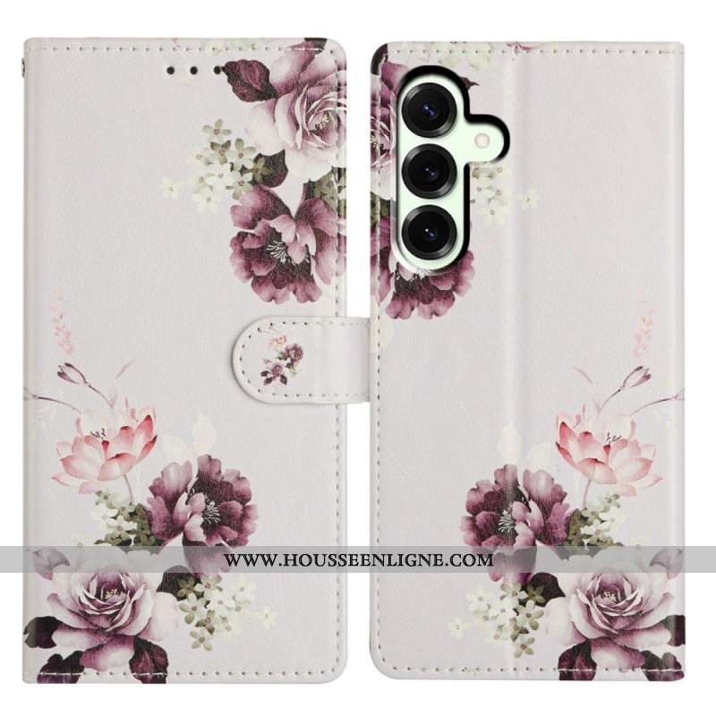 Housse Samsung Galaxy A17 4G / 5G Fleurs Rétro