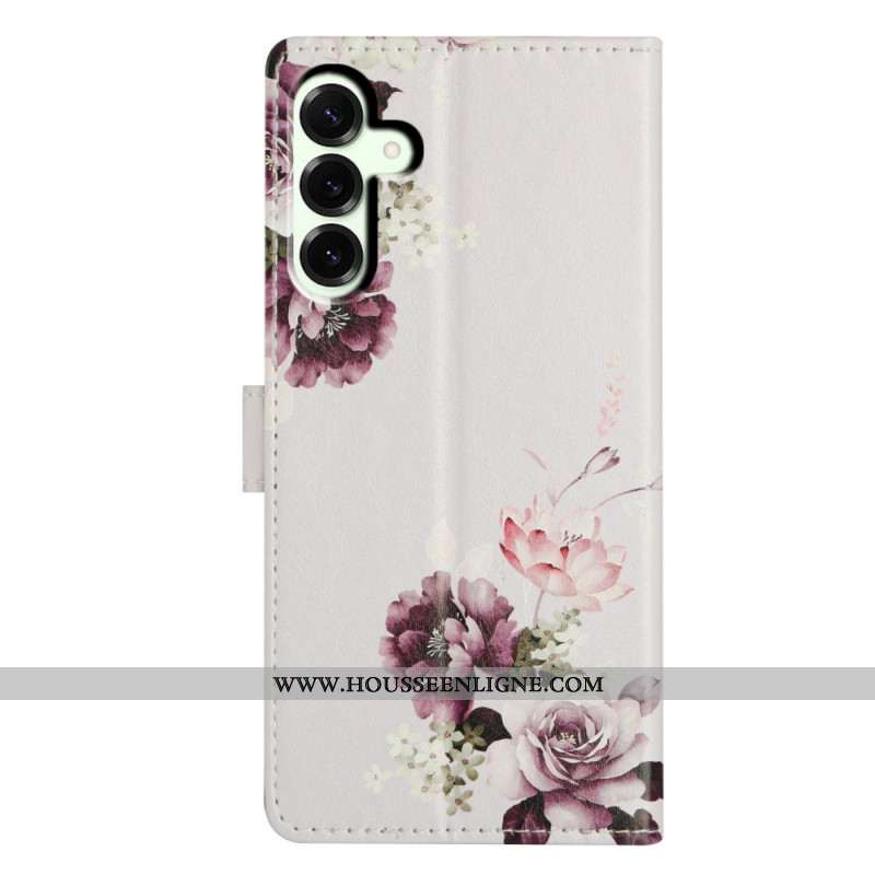 Housse Samsung Galaxy A17 4G / 5G Fleurs Rétro