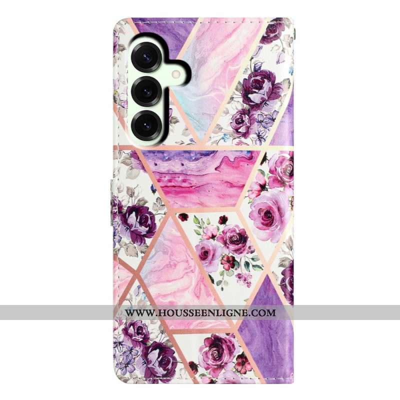 Housse Samsung Galaxy A17 4G / 5G Fleurs Violettes