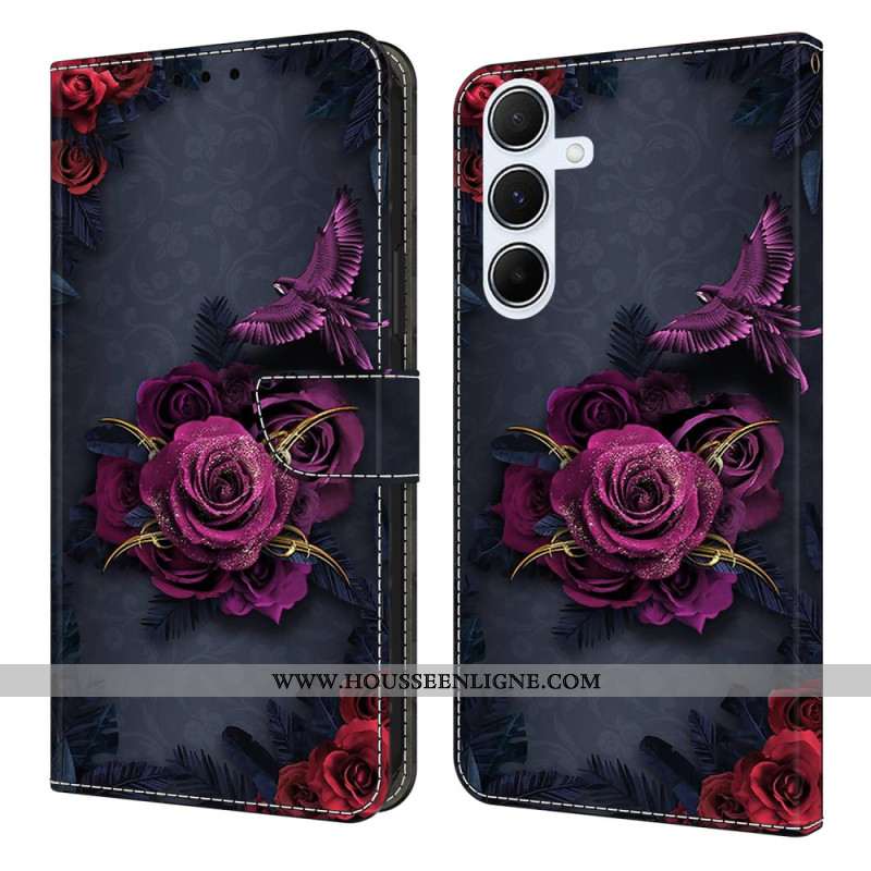 Housse Samsung Galaxy A17 4G / 5G Fleurs Violettes