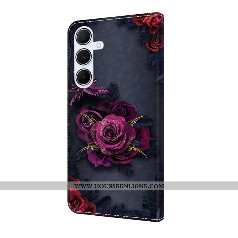 Housse Samsung Galaxy A17 4G / 5G Fleurs Violettes