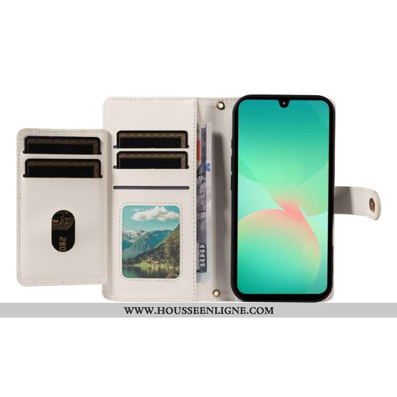 Housse Samsung Galaxy A17 4G / 5G Matelassée avec Lanière et Bandoulière