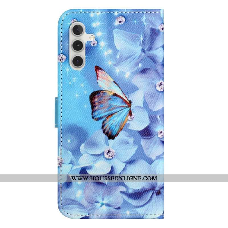 Housse Samsung Galaxy A17 4G / 5G Motif Fleurs et Papillons