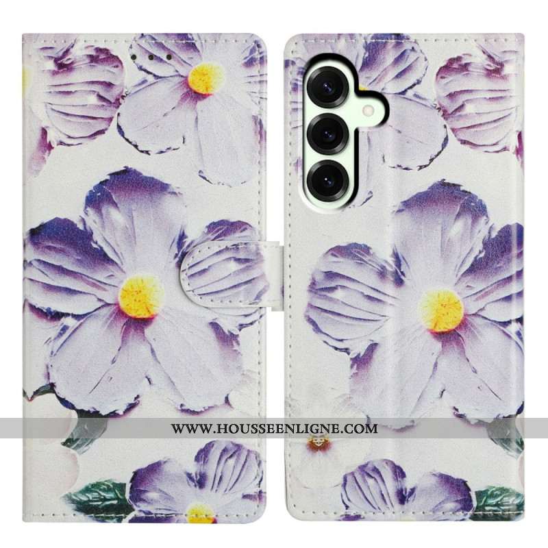 Housse Samsung Galaxy A17 4G / 5G Motif Floral Violet