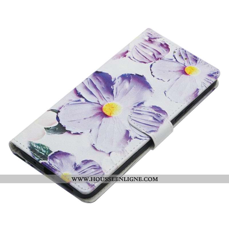Housse Samsung Galaxy A17 4G / 5G Motif Floral Violet