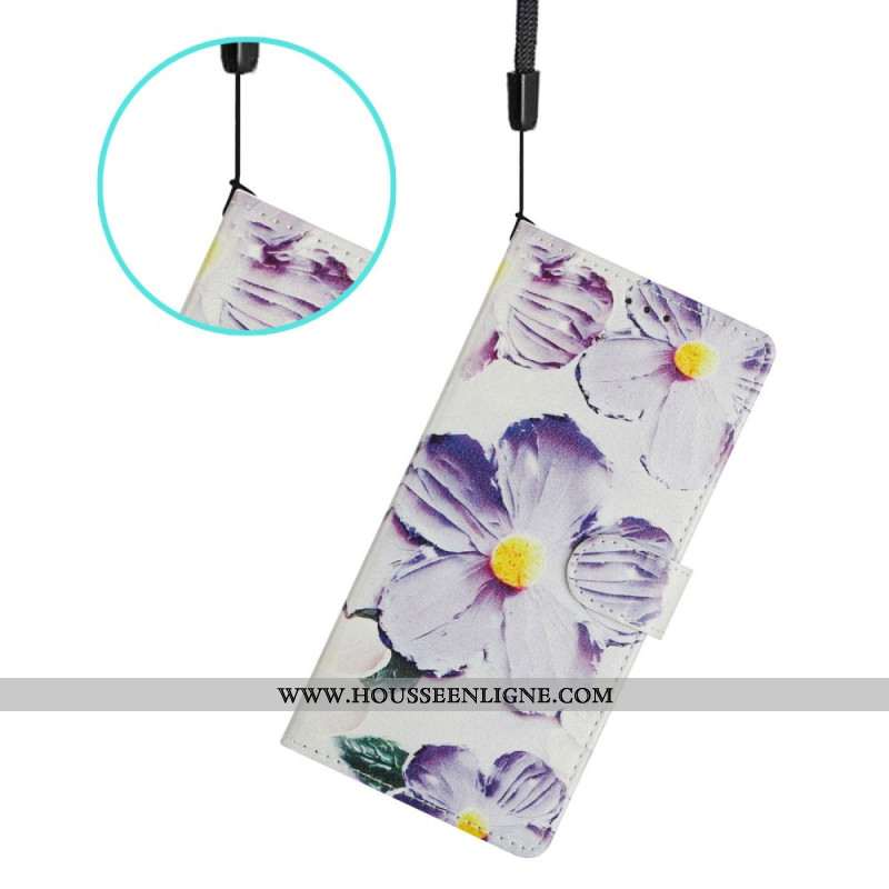 Housse Samsung Galaxy A17 4G / 5G Motif Floral Violet