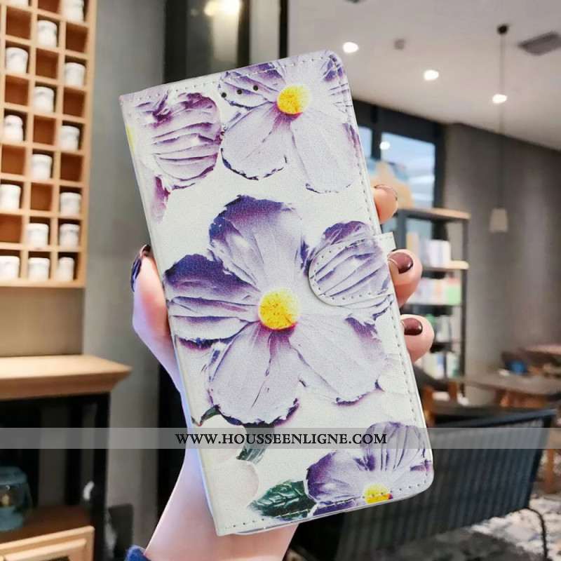 Housse Samsung Galaxy A17 4G / 5G Motif Floral Violet