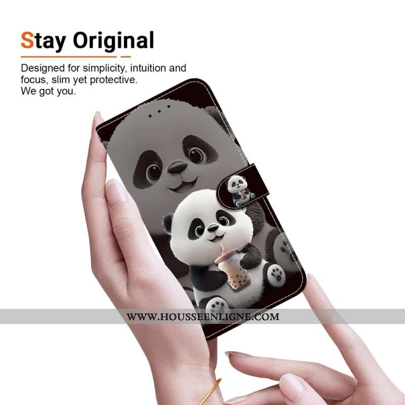 Housse Samsung Galaxy A17 4G / 5G Panda au Thé