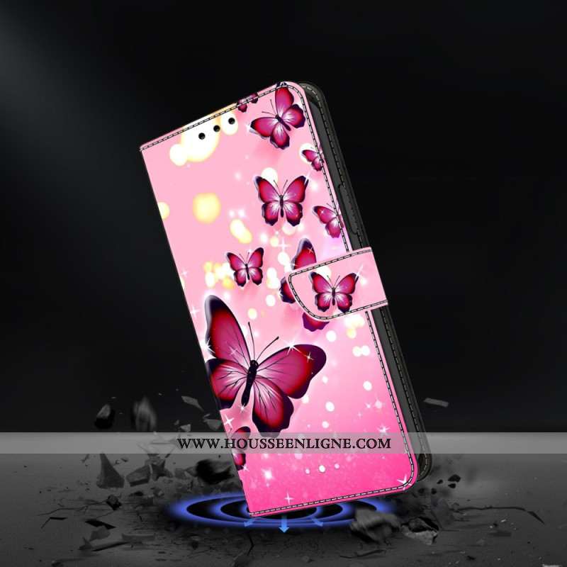 Housse Samsung Galaxy A17 4G / 5G Papillon Roses