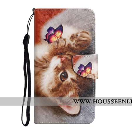 Housse Samsung Galaxy A17 4G / 5G Papillon et Chat