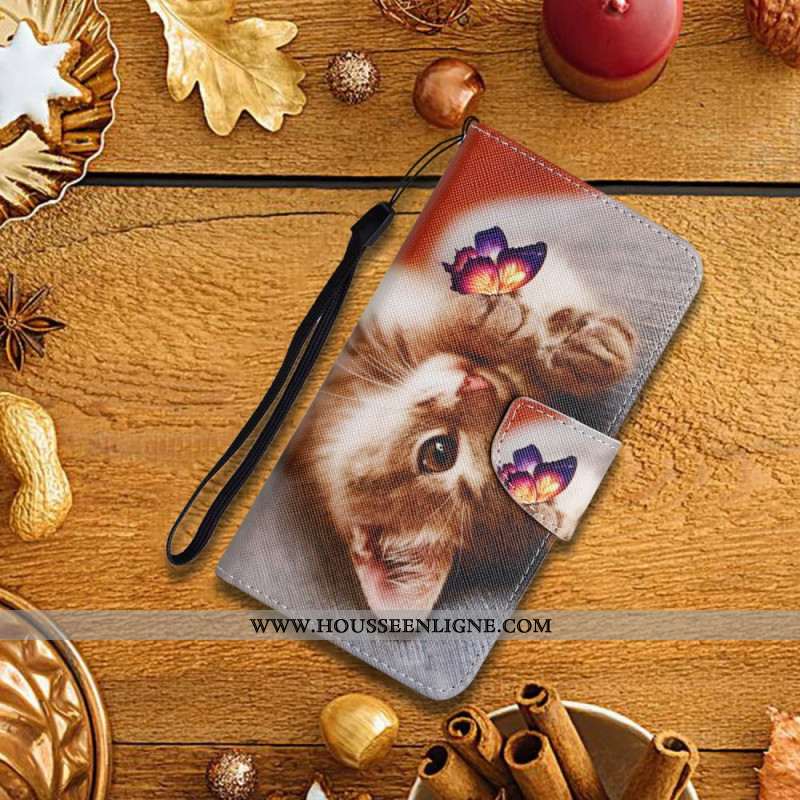 Housse Samsung Galaxy A17 4G / 5G Papillon et Chat