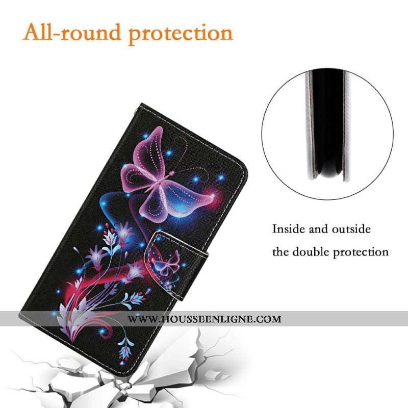 Housse Samsung Galaxy A17 4G / 5G Papillons Lumineux