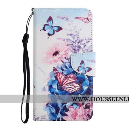 Housse Samsung Galaxy A17 4G / 5G Papillons et Fleurs