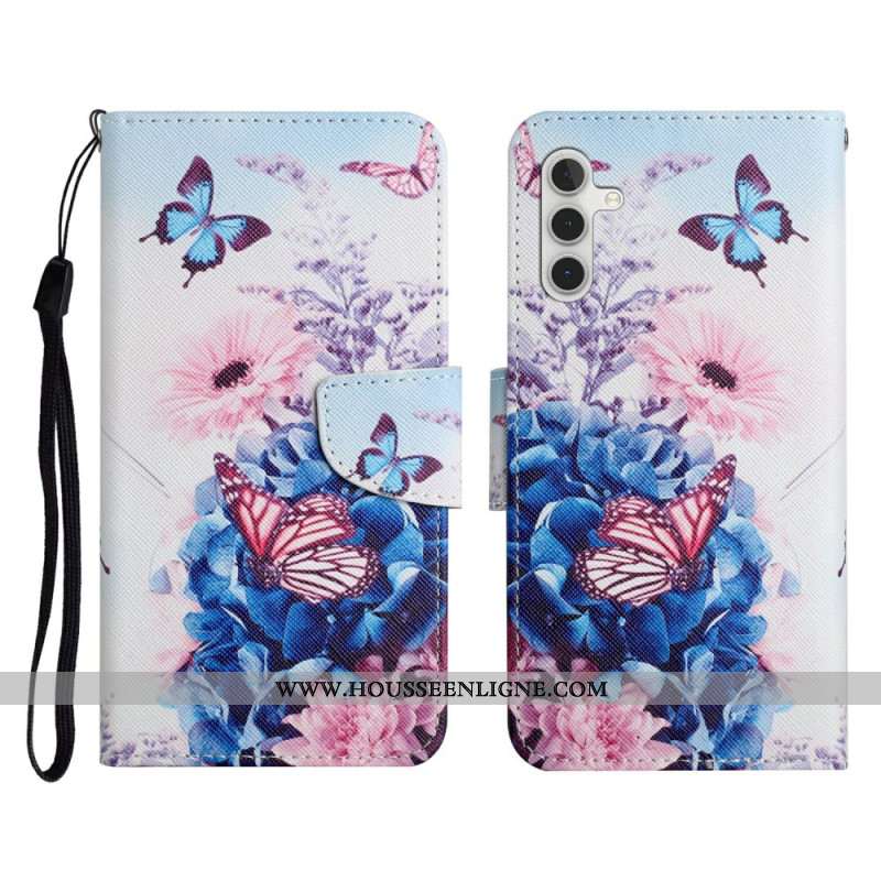 Housse Samsung Galaxy A17 4G / 5G Papillons et Fleurs