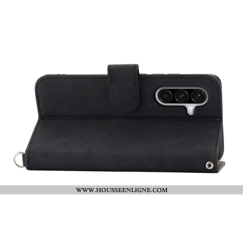 Housse Samsung Galaxy A17 4G / 5G Portefeuille Effet Daim Dentelle