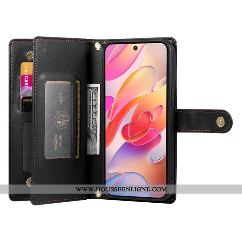 Housse Samsung Galaxy A17 4G / 5G Portefeuille avec Poche Zippée et Sangles