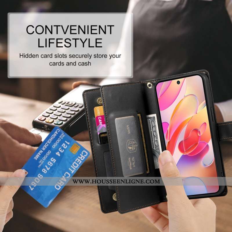 Housse Samsung Galaxy A17 4G / 5G Portefeuille avec Poche Zippée et Sangles