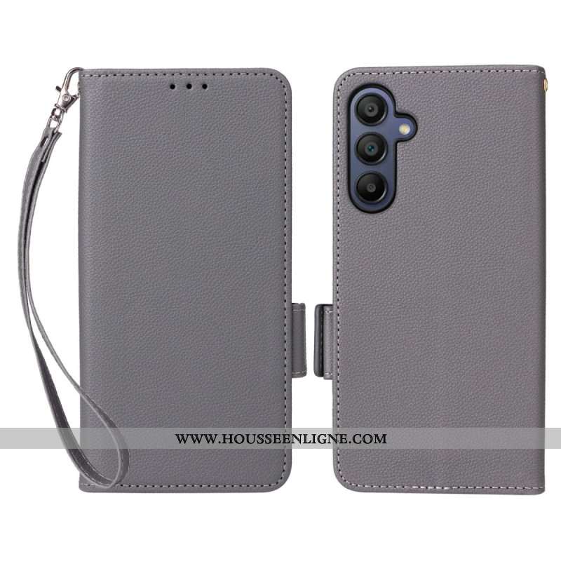 Housse Samsung Galaxy A17 4G / 5G Simili Cuir à Lanière