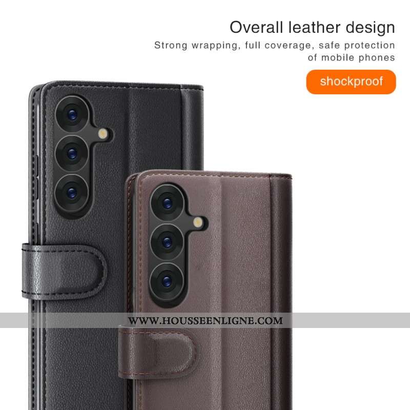 Housse Samsung Galaxy S25 5G Cuir Véritable