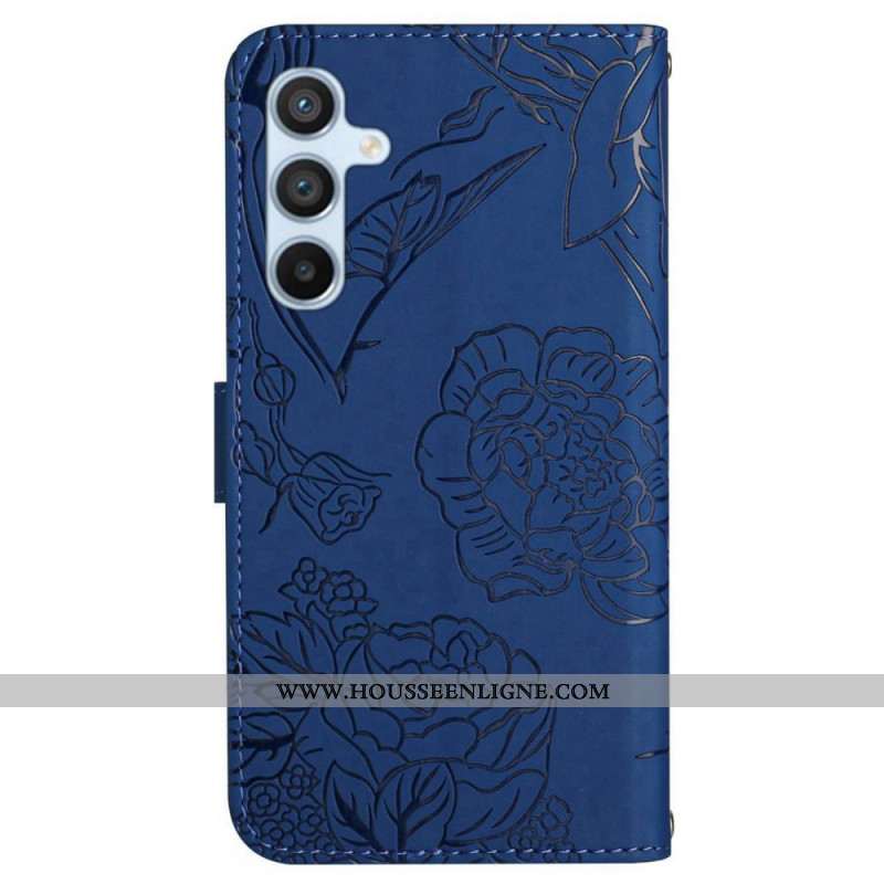 Housse Samsung Galaxy S25 5G Design Papillons à Lanière