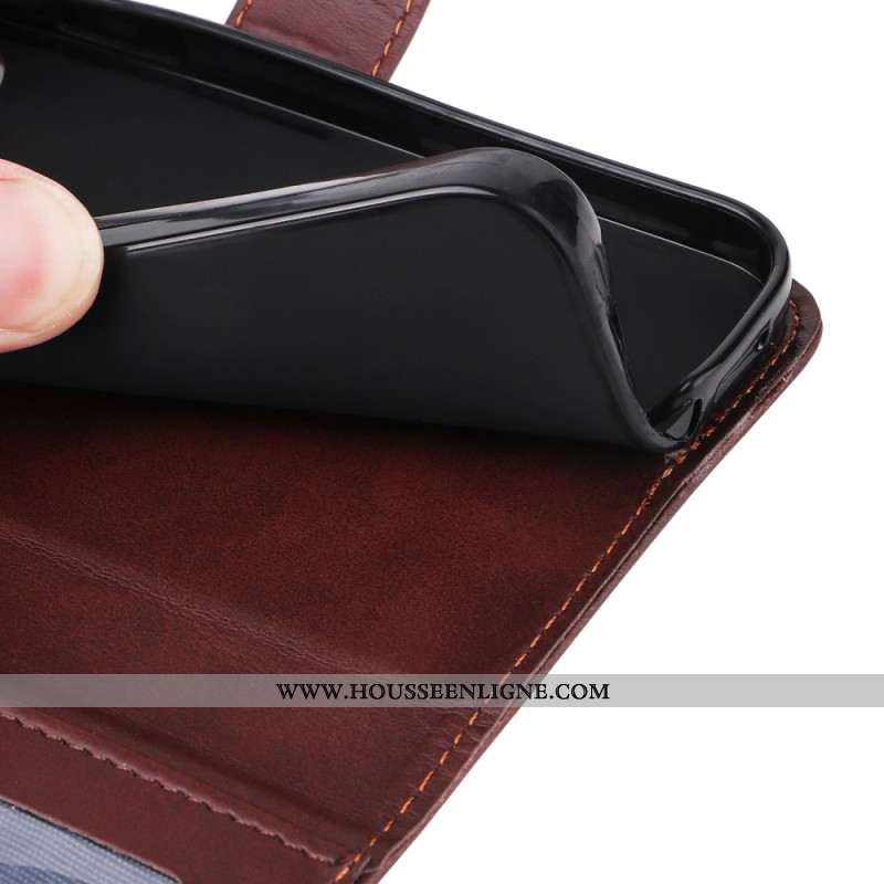 Housse Samsung Galaxy S25 5G Effet Cuir Uni à Lanière