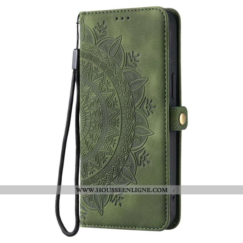 Housse Samsung Galaxy S25 5G Effet Daim Mandala