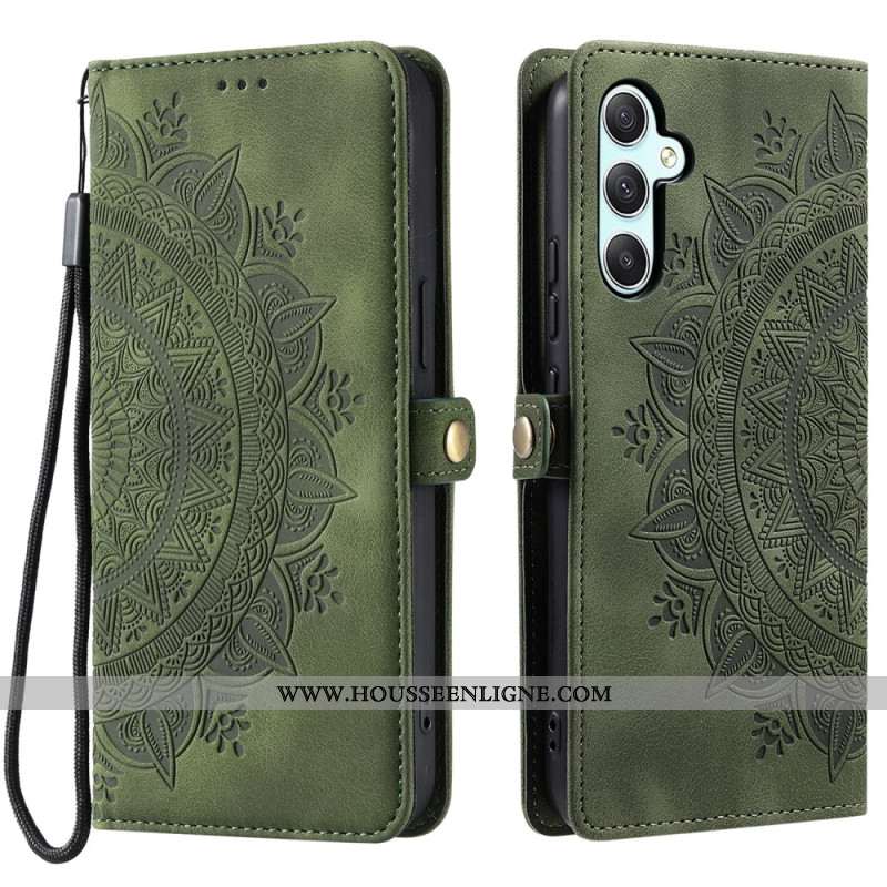 Housse Samsung Galaxy S25 5G Effet Daim Mandala