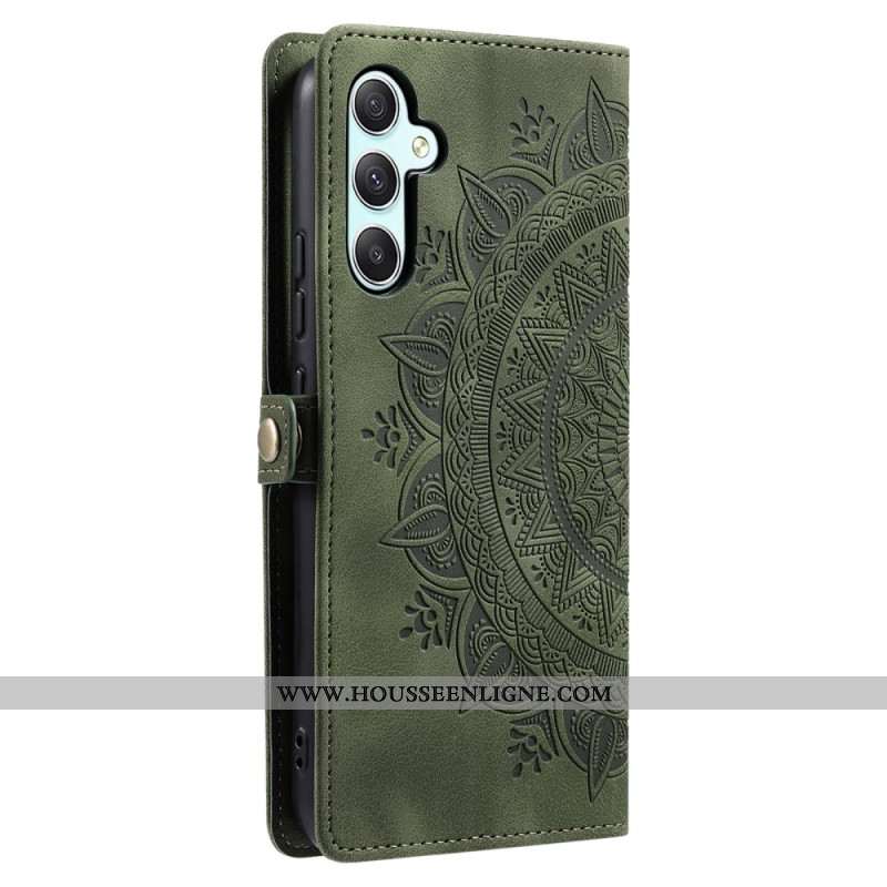 Housse Samsung Galaxy S25 5G Effet Daim Mandala