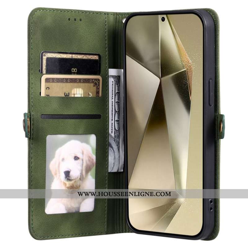 Housse Samsung Galaxy S25 5G Effet Daim Mandala