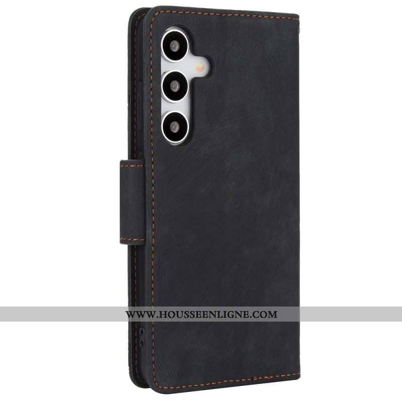 Housse Samsung Galaxy S25 5G Effet Daim Motif Floral