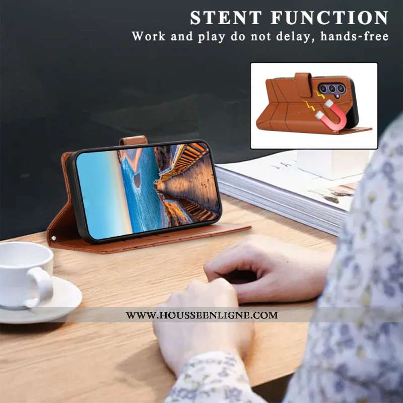 Housse Samsung Galaxy S25 5G Lignes et 3 Porte-Carte