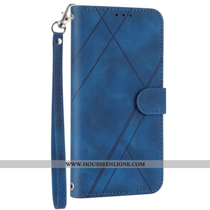 Housse Samsung Galaxy S25 5G Lignes à Lanière