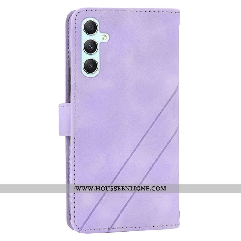 Housse Samsung Galaxy S25 5G Lignes à Lanière