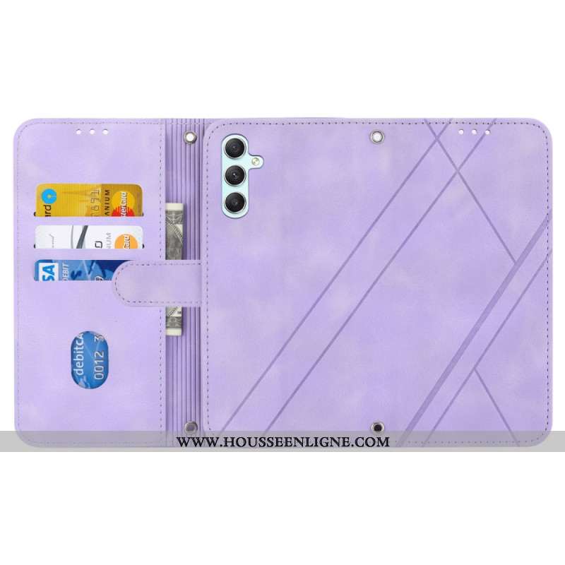 Housse Samsung Galaxy S25 5G Lignes à Lanière