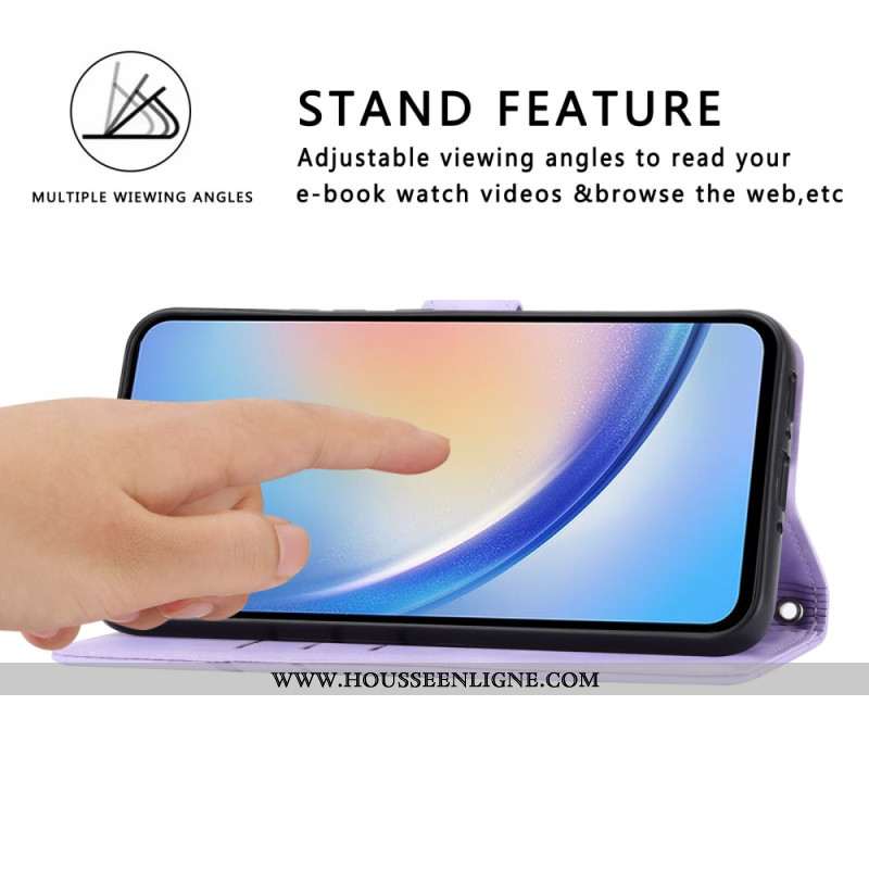 Housse Samsung Galaxy S25 5G Lignes à Lanière