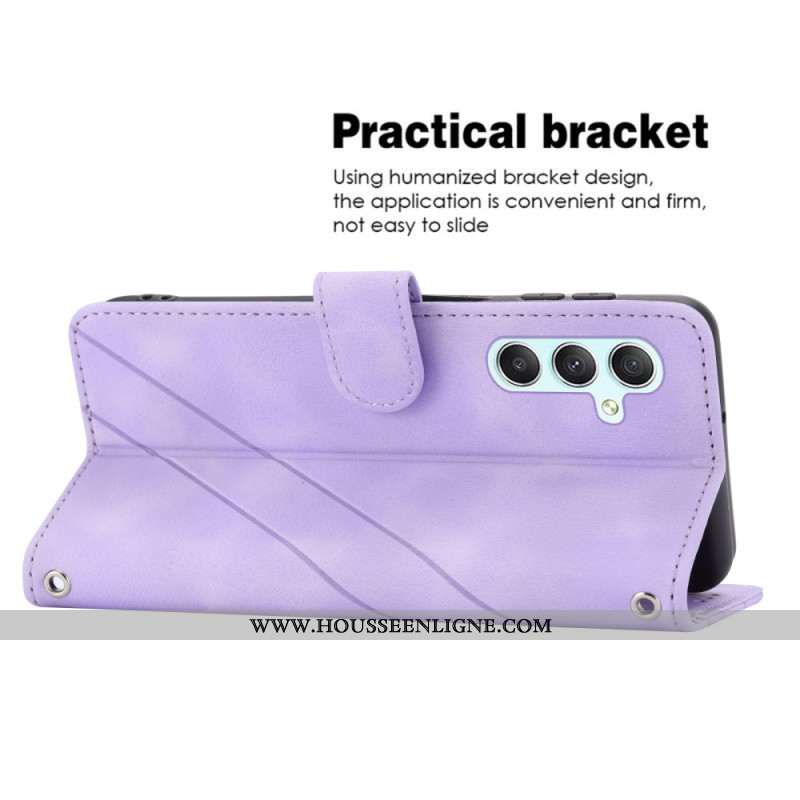 Housse Samsung Galaxy S25 5G Lignes à Lanière