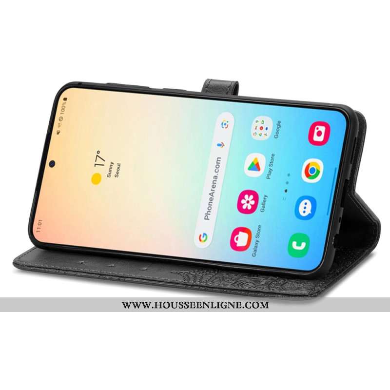 Housse Samsung Galaxy S25 5G Mandala Baroque à Lanière